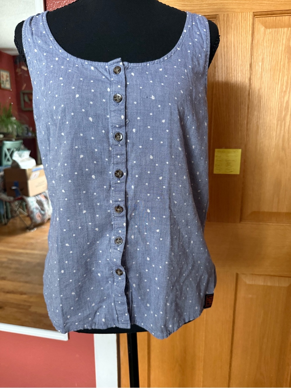 Volcom Gray Dot Racerback Tank Top - Picture 4 of 8